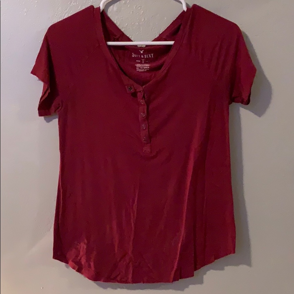 semi button up american eagle soft and sexy shirt